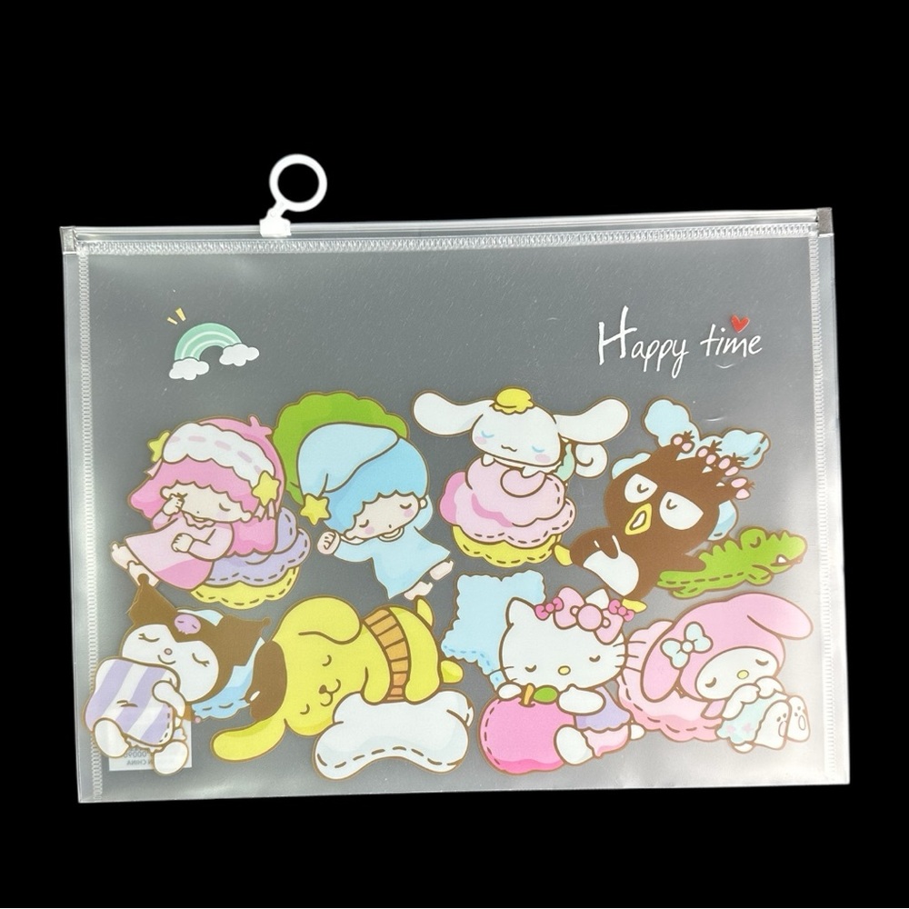Sanrio Twinstars & Family Heavy Duty Ziplock Folder 12.5” x 9.75”